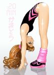  bent_over black_leotard copyright_request flexible frontbend green_eyes kami_tora leg_warmers legs leotard pink pink_leotard reflection shiny shiny_skin shoes sneakers socks solo top-down_bottom-up 