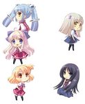  chibi flyable_heart kujou_kururi minase_sakurako noizi_ito pantyhose school_uniform shirasagi_mayuri sumeragi_amane yukishiro_suzuno 