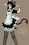  animal_ears azusa_yumi cat_ears cat_tail glasses maid maid_uniform soul_eater tail tail_ornament yumi_azusa 