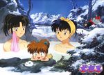  higurashi_kagome inuyasha miroku nude onsen sango shippo 