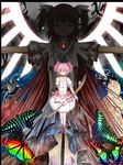  bad_id bad_pixiv_id bow_(weapon) bug butterfly choker clock dual_persona hair_ribbon highres insect kaname_madoka magical_girl mahou_shoujo_madoka_magica michaela_(madoka_magica) pink_hair red_choker ribbon ringo_samurai sebastians_(madoka_magica) short_twintails spoilers twintails two_side_up ulla_(madoka_magica) ultimate_madoka weapon 