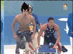 animated animated_gif black_hair blonde_hair comedy dragon_ball dragonball gif lowres michael_phelps multiple_boys open_mouth photo photoshop real_life shouting solo_focus super_saiyan what 