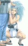  blue_hair flip-flops hakubi_ryoko maid masaki_tenchi realistic tagme tenchi_muyo! thongs 