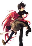  noizi_ito sakai_yuuji scanning_resolution school_uniform screening shakugan_no_shana shana thighhighs 