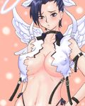  angel angel_wings bakuretsu_tenshi blush breasts character_request erect_nipples halo large_breasts lowres sei wings 