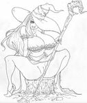  artist_request breasts dragon&#039;s_crown dragon's_crown hat huge_breasts monochrome nipples pussy sorceress_(dragon&#039;s_crown) sorceress_(dragon's_crown) staff uncensored vanillaware weapon 