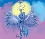  alicorn female feral friendship_is_magic horn horse mammal my_little_pony pegacorn pony princess_luna_(mlp) solo unknown_artist winged_unicorn wings 