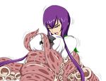  bhm breasts busujima_saeko highschool_of_the_dead large_breasts octopus purple_hair source_request vore 