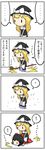  4koma ? black_dress blonde_hair bow brown_hair comic dress hair_bow hair_tubes hakurei_reimu hat highres kirisame_marisa magical_girl multiple_girls object_riding potaaju red_dress riding sitting sitting_on_person staff touhou translated witch_hat 