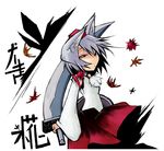  detached_sleeves gray_hair hat inubashiri_momiji inumimi kemonomimi red_eyes sasa1020 shield short_hair silver_hair solo sword tagme tokin_hat touhou weapon wolf_ears 