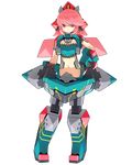  cosmic_break full_body highres lace mecha_musume navel official_art pigeon-toed pink_eyes pink_hair shaded_face short_hair smile solo transparent_background wakaba winberrl 