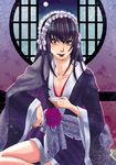  1boy androgynous crossdressing flower japanese_clothes kimono long_hair moyashimon nail_polish smile trap yuuki_kei 