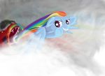  blue_fur dragon equine female feral friendship_is_magic fur horse mammal my_little_pony novacuity pegasus pony rainbow_dash_(mlp) wings 