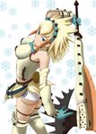  armor ass barioth barioth_(armor) capcom monster_hunter monster_hunter_portable_3rd weapon white_hair 