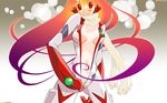  :3 bodysuit buster_machine_7 highres long_hair nono_(top_wo_nerae_2!) solo top_wo_nerae_2! tsurumaki_kazuya wallpaper white_bodysuit 