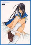  high_res ikkitousen ikkitousen~dragon_destiny~ kanu_unchou pantsu panty_pull school_uniform shiozaki_yuji undressing 