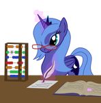  &hearts; abacus absurd_res alicorn alpha_channel book cutie_mark equine eyewear female feral friendship_is_magic glasses hi_res horn horse mammal maximillian_veers maximillianveers my_little_pony pegacorn plain_background princess_luna_(mlp) solo transparent_background vector winged_unicorn wings 