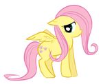  equine female feral fluttershy_(mlp) friendship_is_magic mammal my_little_pony pegasus plain_background solo unknown_artist white_background wings 