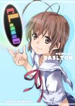  antenna_hair bad_id bad_pixiv_id brown_eyes brown_hair clannad furukawa_nagisa hikarizaka_private_high_school_uniform school_uniform short_hair solo yuugen 