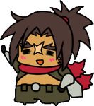  arc_system_works bang_shishigami blazblue blush brown_hair chibi lowres male male_focus nail scarf shishigami_bang 