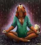  aura enlightenment female glowing kappy meditation out_doors outside rain singo sitting solo spiritual spirituality water wet 