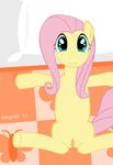  equine female feral fluttershy_(mlp) friendship_is_magic green_eyes hair hi_res horse mammal my_little_pony negasy pink_hair pony pussy solo 