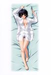  cleavage dakimakura dress_shirt hashimoto_takashi ichinose_mio no_bra pantsu white_breath 