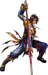  highres kawano_takuji kilik_(soulcalibur) male_focus official_art solo soulcalibur soulcalibur_iv staff weapon white_background 