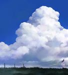 arms_behind_back back cloud day ikeda_jun_(mizutamari) original revision sky solo wind 