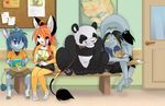  collar female goldfish grin leash luna777 male mammal moondog panda scared taratsu_(character) toru_(character) veterinarian 