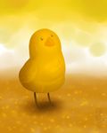  avian bird chick feral non-anthro outside rozga solo yellow yellow_theme 