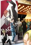  6+boys baccano! black_hair blonde_hair bow bowtie brown_hair celty_sturluson chane_laforet christopher_shouldered cigarette claire_stanfield creator_connection crossover dress durarara!! formal graham_spector hanada heiwajima_shizuo ladd_russo long_hair lua_klein miria_harvent multiple_boys multiple_girls orihara_izaya ponytail red_hair ricard_russo ryuugamine_mikado school_uniform short_hair suit sunglasses 