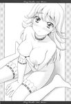  breast_hold hoshii_miki idolmaster monochrome nipples nude sin-go thighhighs tiny_feather 