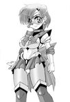  1girl aono6go artist_request bishoujo_senshi_sailor_moon mizuno_ami monochrome sailor_mercury smile solo takeshi_aono 