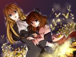  hyuuga_(artist) umineko_no_naku_koro_ni ushiromiya_maria ushiromiya_rosa wallpaper 