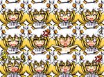  ^_^ anger_vein angry animal_ears bad_id bad_pixiv_id banned_artist blonde_hair blush closed_eyes expressions faceset fox_tail hat kisaragi_zwei multiple_tails o_o open_mouth short_hair smile solo tail touhou yakumo_ran yellow_eyes 