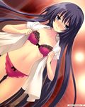  bra flyable_heart lingerie noizi_ito open_shirt pantsu shirasagi_mayuri undressing unisonshift 