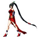  animated_gif blazblue bouncing_breasts litchi_faye_ling solo sprite very_long_hair walking 