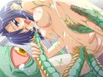  blue_eyes blue_hair consensual_tentacle_sex double_penetration megane nipples nude oppai tagme tentacles 