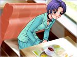  casual_romance_club houkago_ren-ai_club purple_eyes purple_hair restaurant 