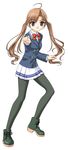  boots masakichi_(crossroad) pantyhose pointing sakuya_(sister_princess) school_uniform sister_princess solo 