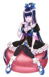  breasts cleavage goth gothic highres panties panty_&amp;_stocking_with_garterbelt stocking_(character) stocking_(psg) underwear 