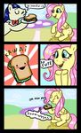  cute eating equine female fluttershy_(mlp) friendship_is_magic hair horse humour kawaii le_salt_(mlp) male my_little_pony om_nom_nom pegasus pink_hair sandwich wings 