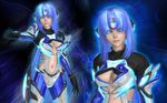  aura beautiful blue_eyes blue_hair hair kos-mos realistic solo 