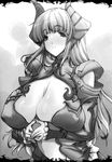  artist_request breasts erect_sawaru highres huge_breasts monochrome 