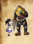  big_daddy big_daddy_(bioshock) bioshock bioshock_2 drill food helmet ice_cream little_sister little_sister_(bioshock) subject_delta 