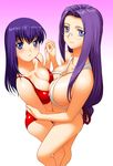  bikini cleavage fate/stay_night initial-g matou_sakura mizugi nipple_slip rider sling_bikini symmetrical_docking 