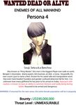  grey_eyes male persona persona_4 school_uniform silver_hair wanted wanted_poster yu_narukami 