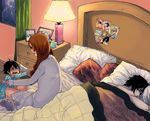  afraid aggravated bat_plushy bed bedclothes bedroom bleach child family family_pictures frames inoue_orihime lamp lighting long_hair mother_and_son orange_hair pictures pillows savannah scary sleepy smile tears ulquiorra_schiffer window 