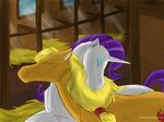  barn duo equine female feral friendship_is_magic hay horn horse locoexclaimer mammal my_little_pony nuzzle pony rarity_(mlp) stable sunlight unicorn 